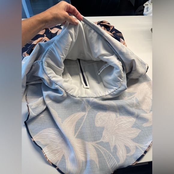 PatBO Stargazer Lace Trim Mini Dress Navy tan Floral size 0 NWT - Picture 11 of 17